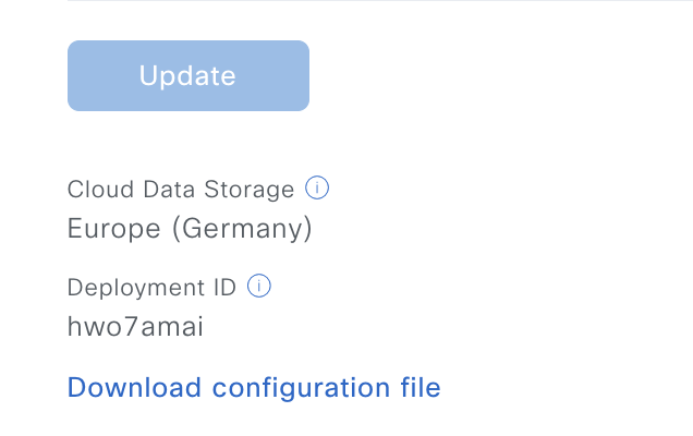 Cisco AI Analytics - Download Config