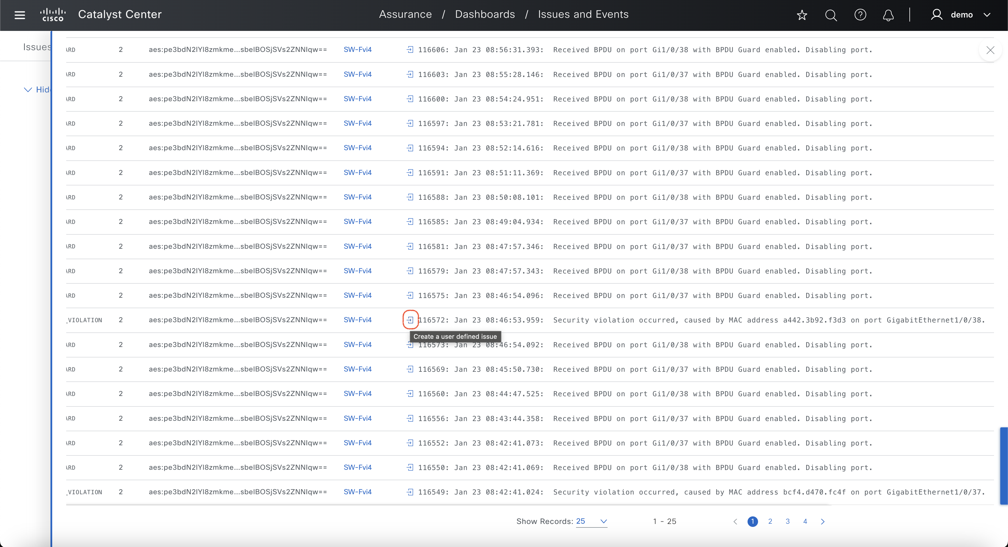 User defined issue - link